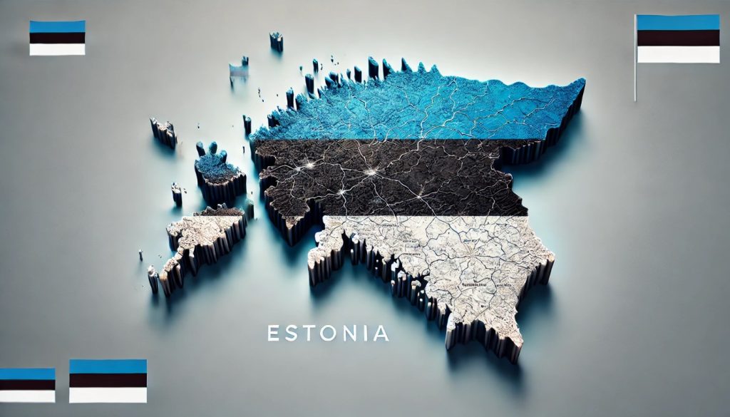 Estonia Flag Map